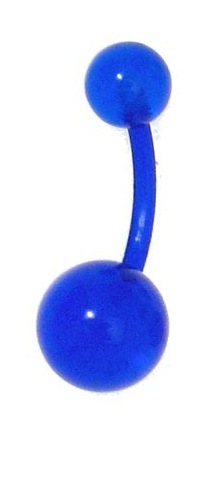  Piercing Bananabell 1.6 x 10 mm sfere da 5/8 mm Colore Blue Fluò